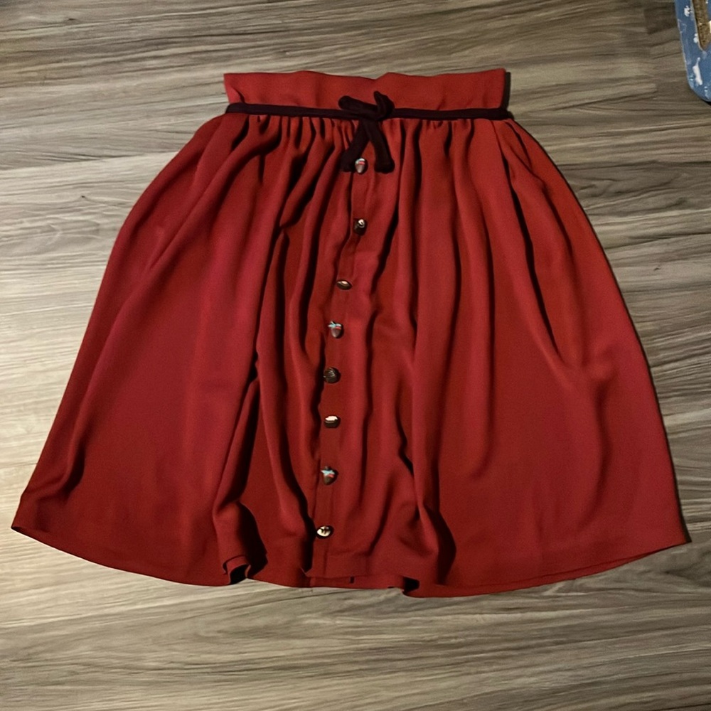 Maroon handmade skirt